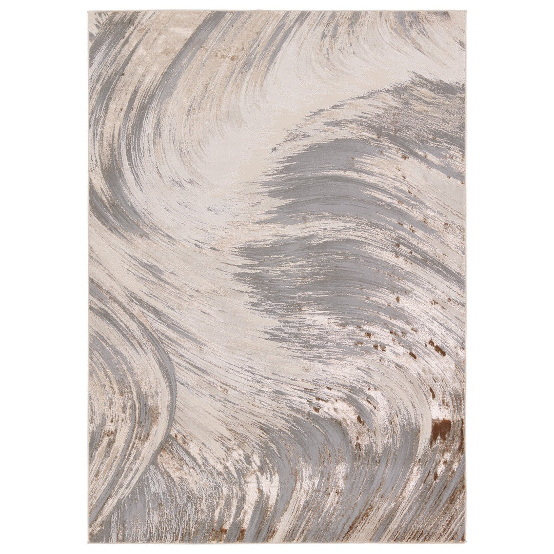 Jaipur Living Zione Abstract Gray/ Brown Area Rug (6'7"X9'6")