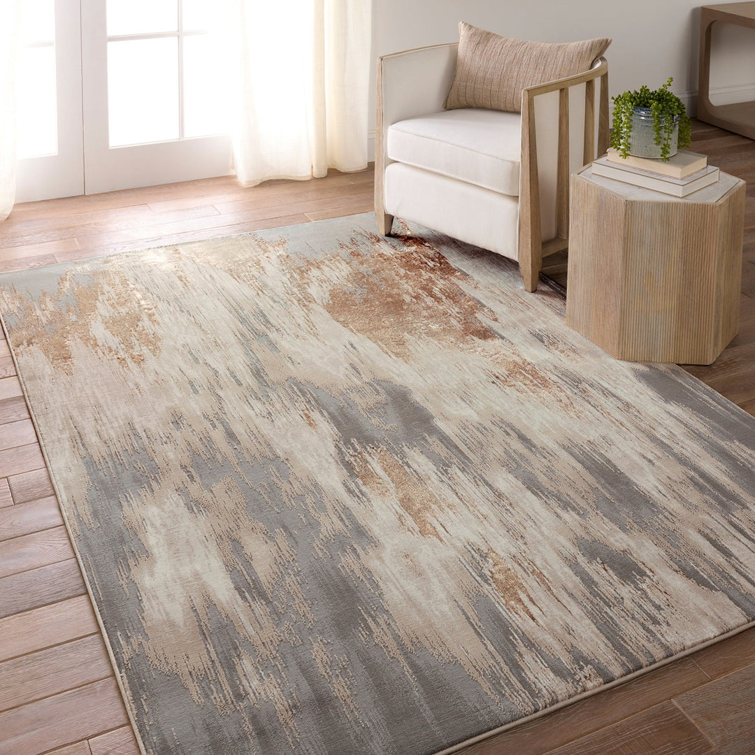 Jaipur Living Ulysses Abstract Taupe/ Gray Area Rug (6'7"X9'6")