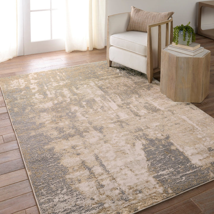 Jaipur Living Raistlin Abstract Gold/ Gray Runner Rug (2'2"X8')