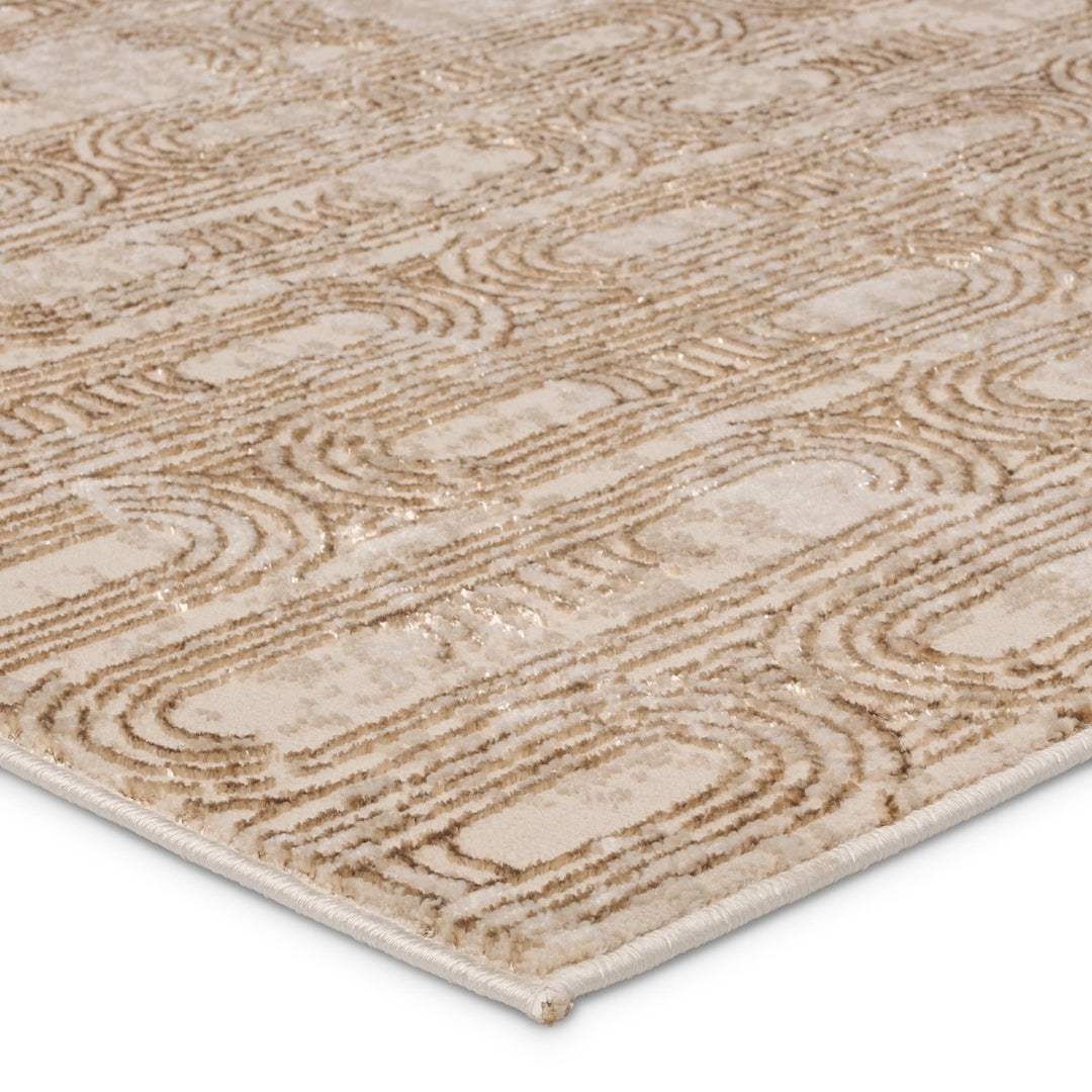 Jaipur Living Gimeas Geometric Gold/ Beige Area Rug (5'X7'6")