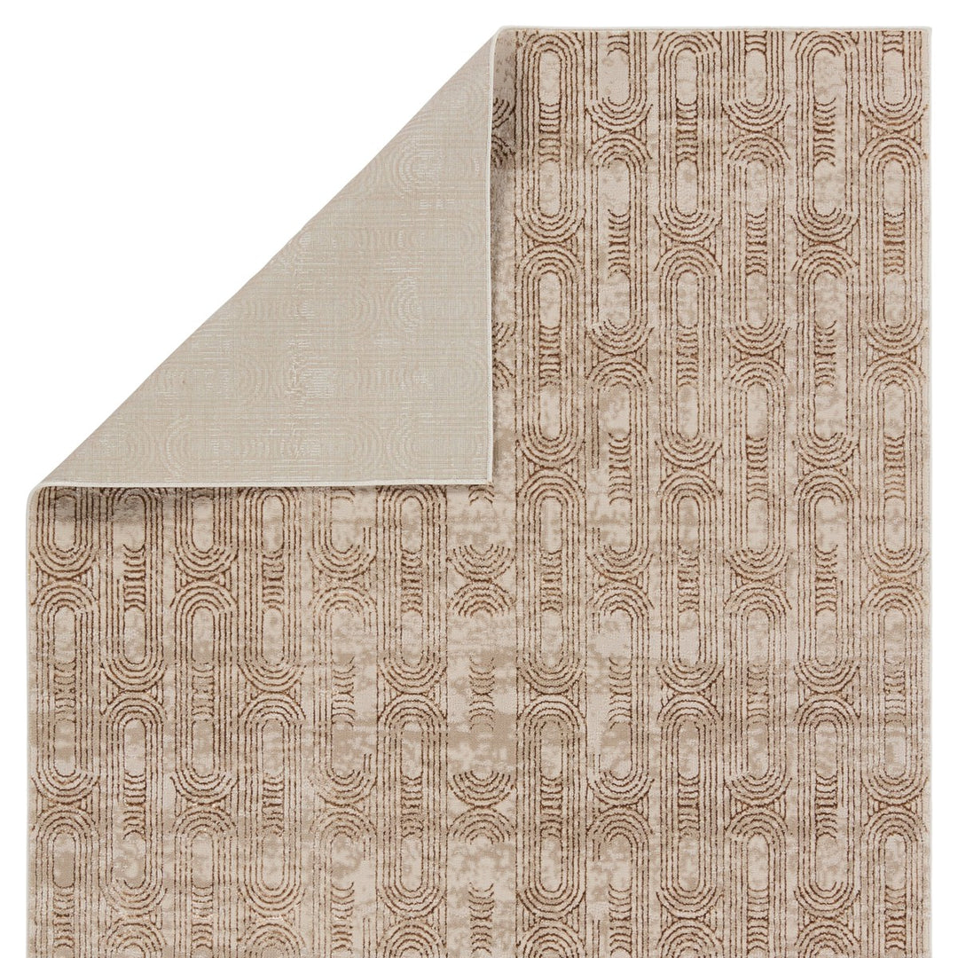 Jaipur Living Gimeas Geometric Gold/ Beige Area Rug (7'10"X10'6")