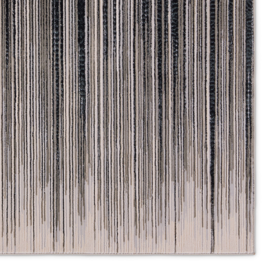 Jaipur Living Adilah Striped Gray/Cream Runner Rug (3'3"X12')