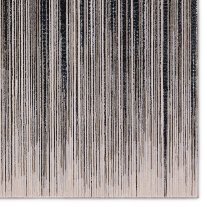 Jaipur Living Adilah Striped Gray/Cream Runner Rug (3'3"X12')