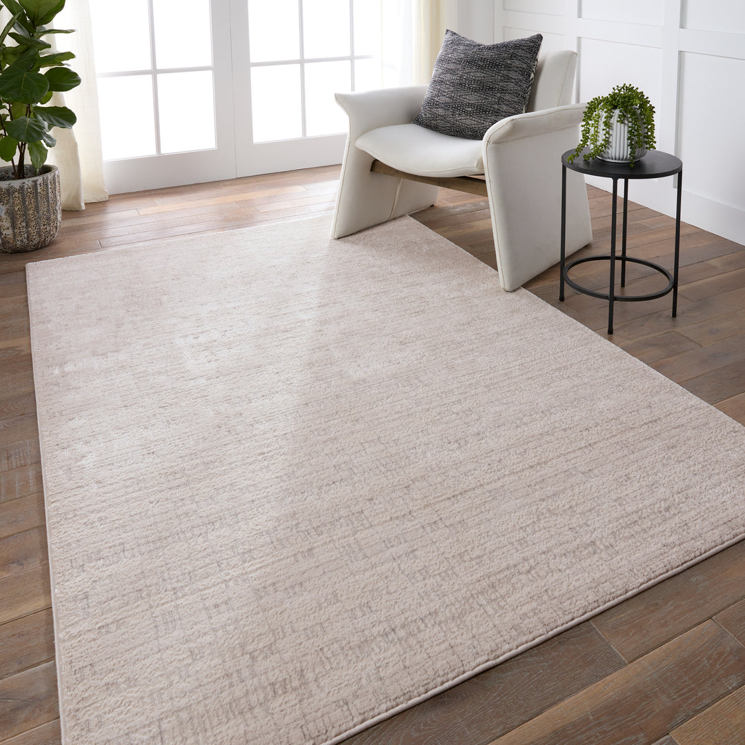 Jaipur Living Taleen Striped Cream/Silver Runner Rug (3'3"X12')