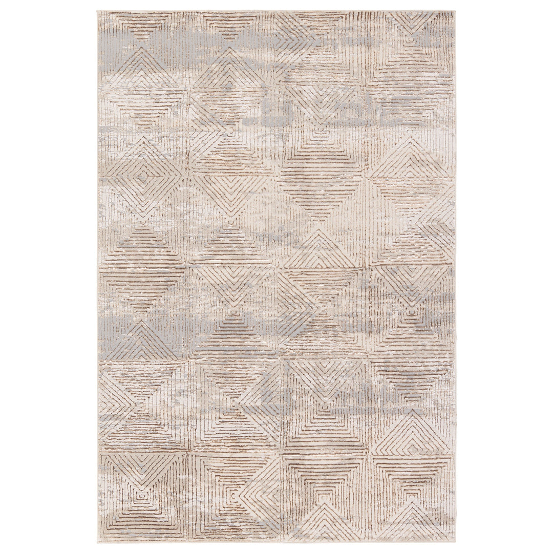 Jaipur Living Eshe Geometric Tan/Bronze Runner Rug (3'3"X12')