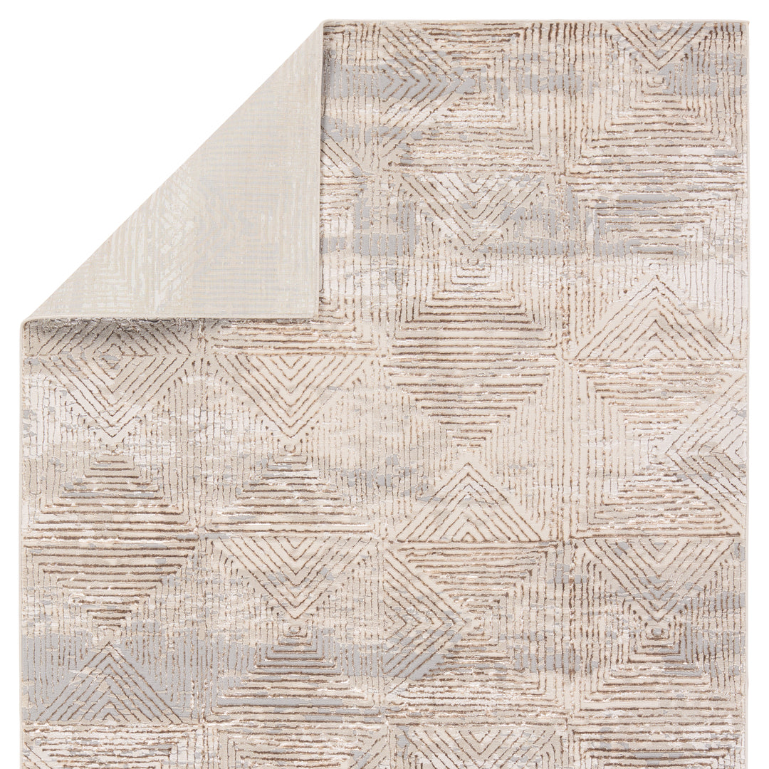 Jaipur Living Eshe Geometric Tan/Bronze Runner Rug (3'3"X12')