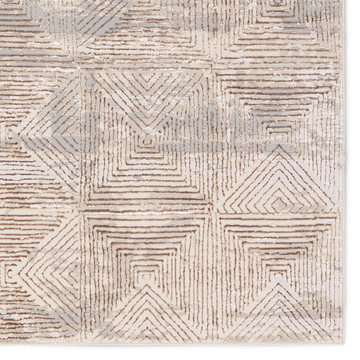 Jaipur Living Eshe Geometric Tan/Bronze Runner Rug (2'2"X8')