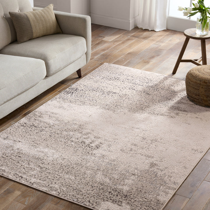 Jaipur Living Faizah Abstract Cream/Gray Runner Rug (3'3"X12')