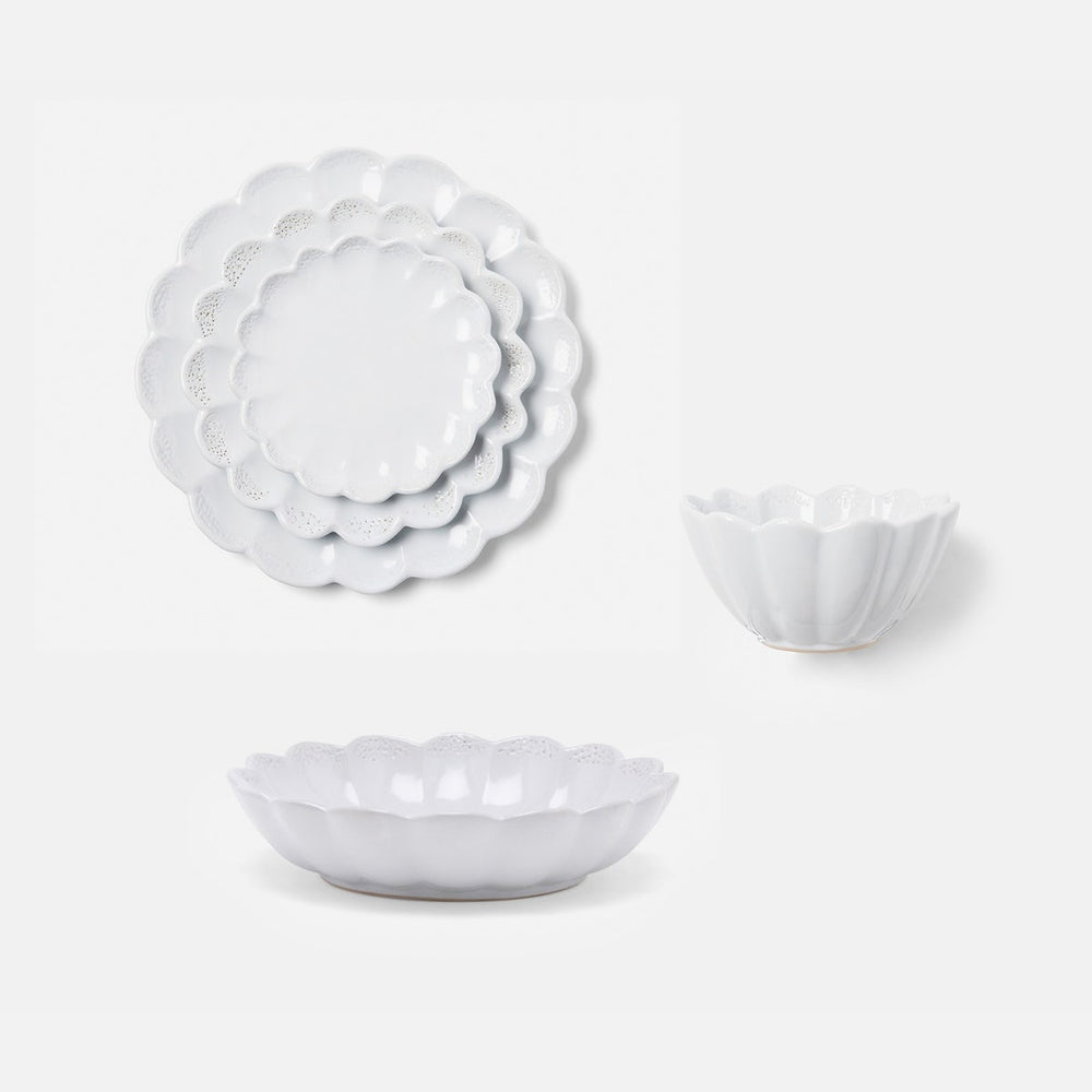 Camilla Cloud Gray Hors D'Oeuvre Bowl Stoneware Pack/4