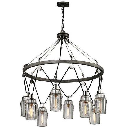 Citizen 6Lt Pendant Medium Graphite And Polished Nickel-Troy Lighting-TROY-F5998-Pendants8 Light-2-France and Son