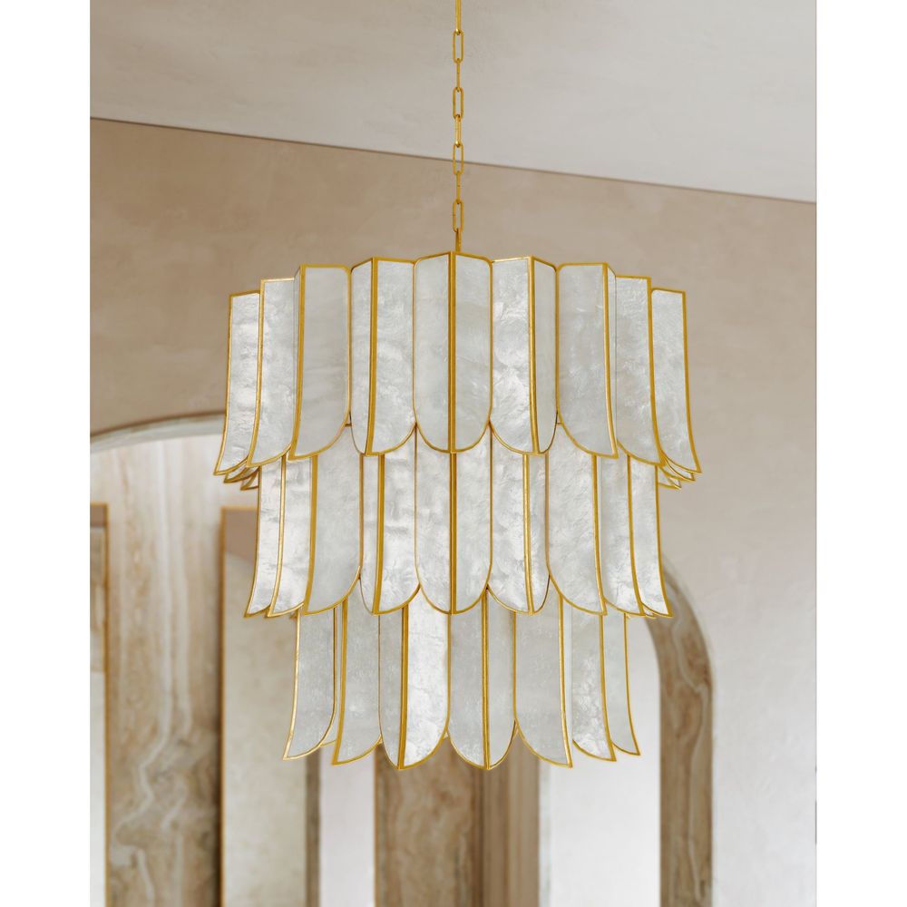 Chandeliers Cartagena Chandelier - Vintage Gold Leaf 16 Lights