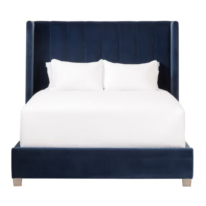 Chandler Queen Bed - Denim Velvet