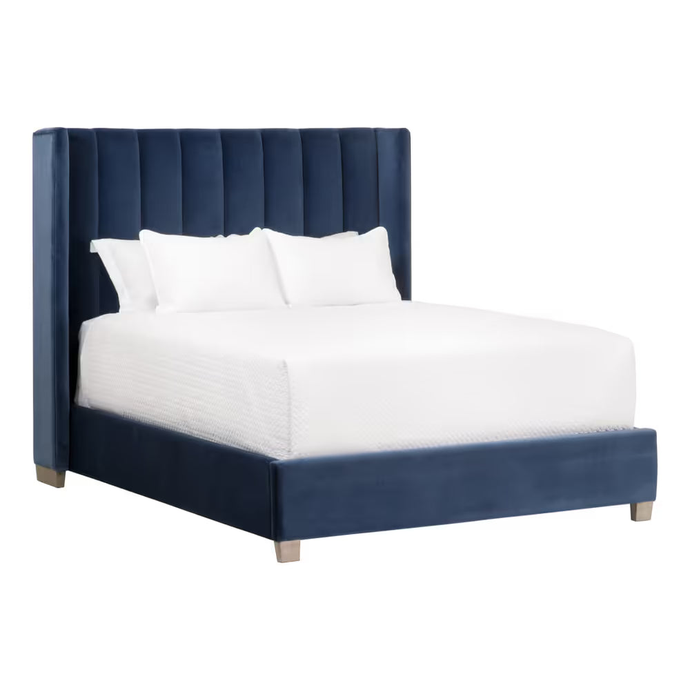 Chandler Queen Bed - Denim Velvet