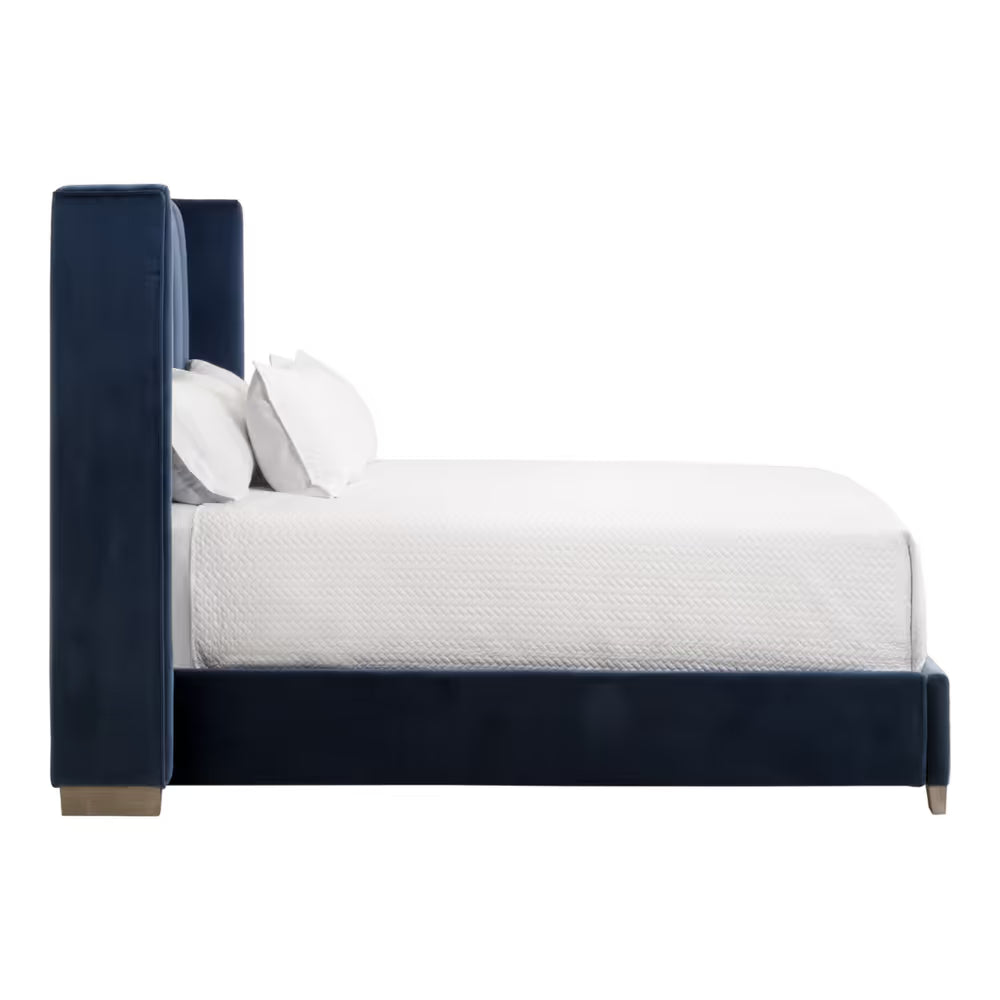 Chandler Queen Bed - Denim Velvet