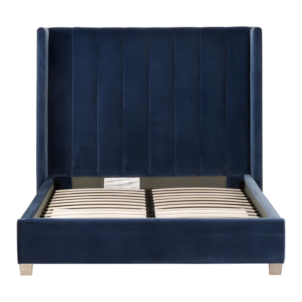 Chandler Queen Bed - Denim Velvet