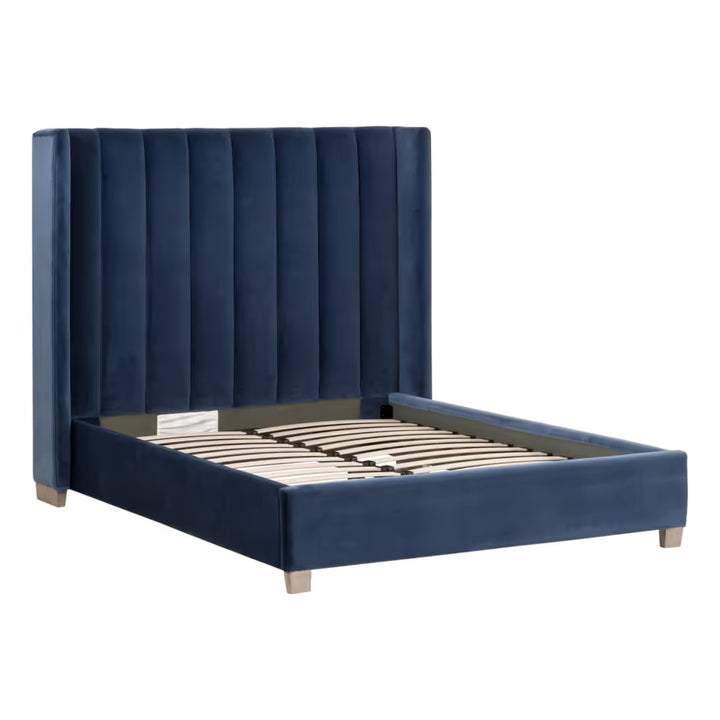 Chandler Queen Bed - Denim Velvet