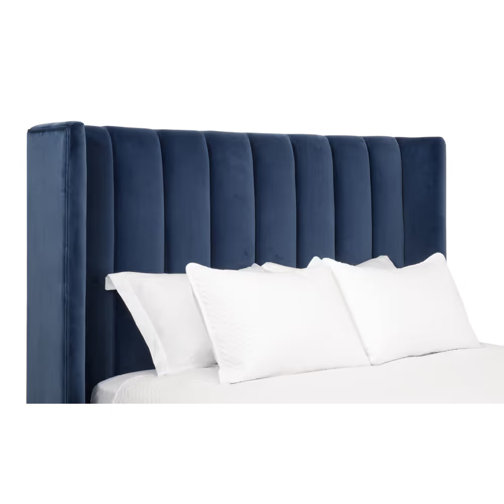 Chandler Queen Bed - Denim Velvet