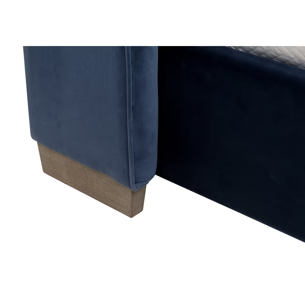 Chandler Queen Bed - Denim Velvet