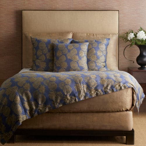 Chrysanthemum Pillow-Ann Gish-ANNGISH-PWCY2222-BLE-Bedding-3-France and Son