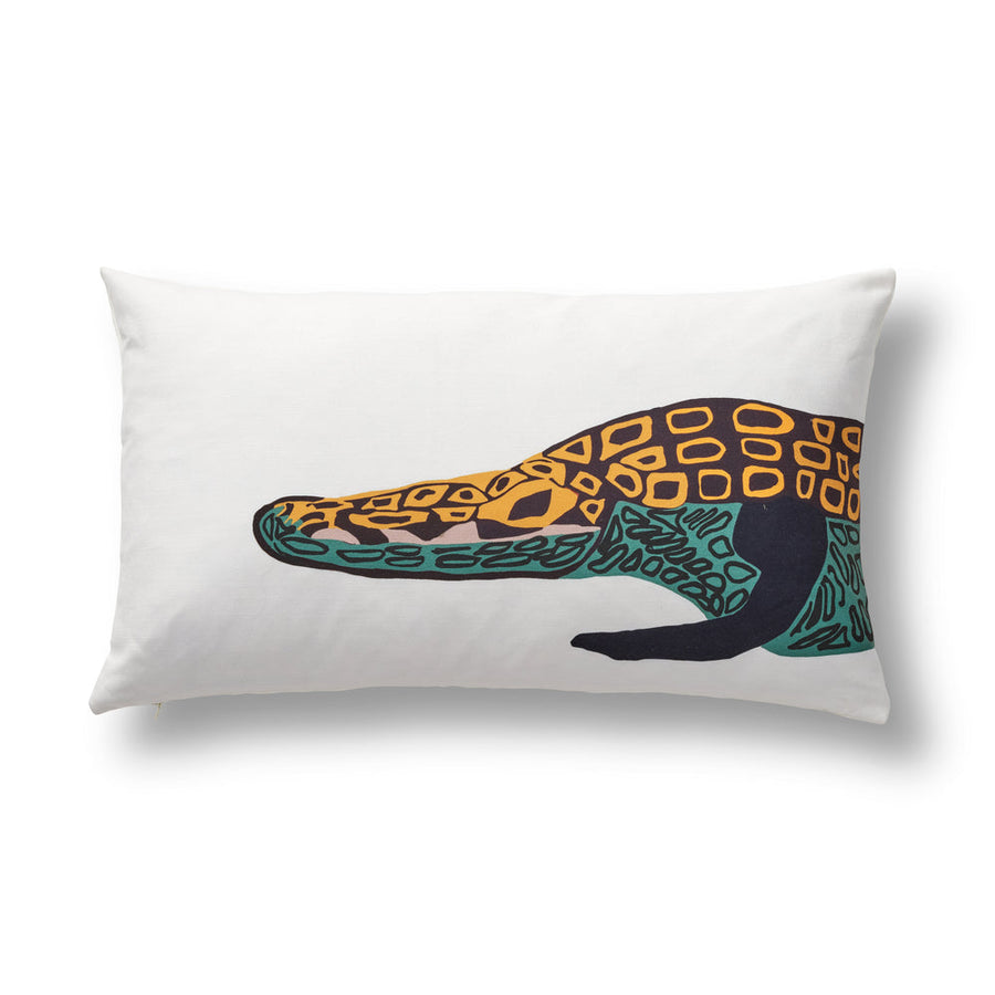 Crocodile Pillow-Ann Gish-ANNGISH-PWCR2414-MUL-Pillows-1-France and Son