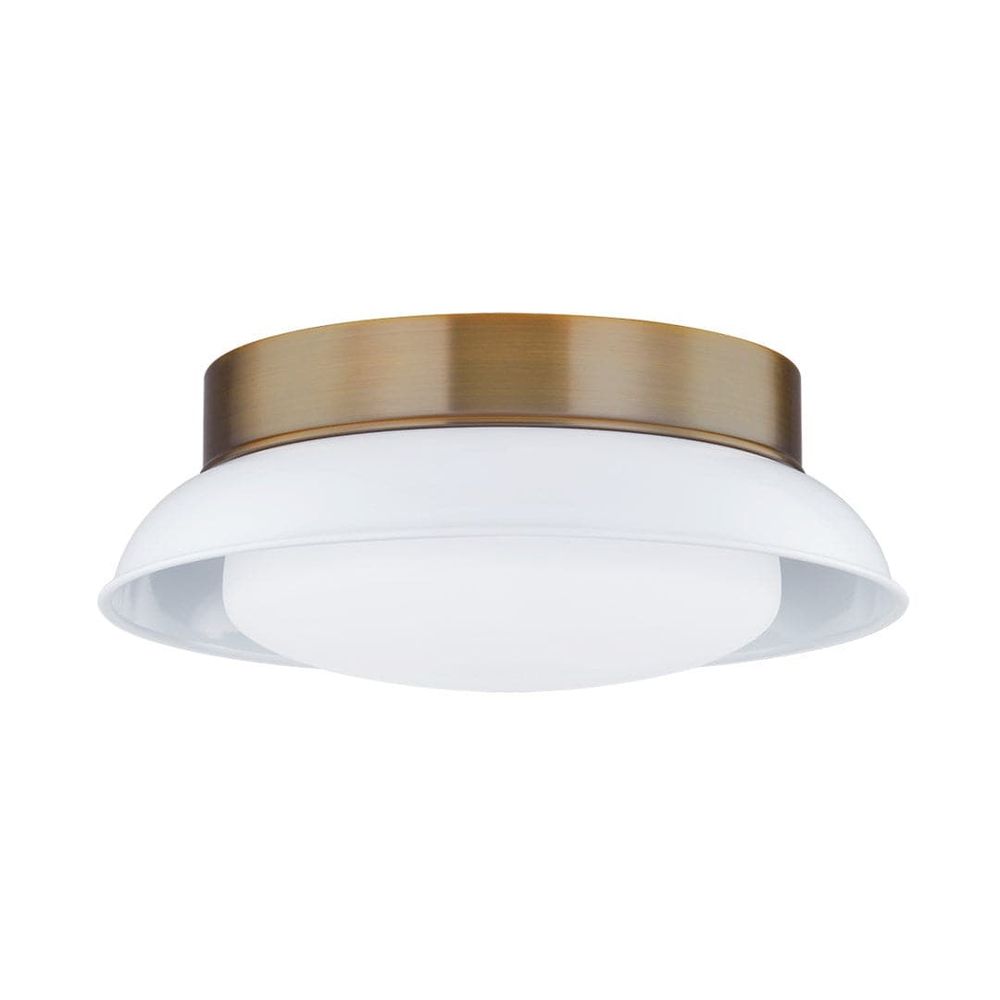 Arnie 2 Light Flush Mount-Troy Lighting-TROY-C2014-PBR/GWH-Flush MountsGold White-2-France and Son