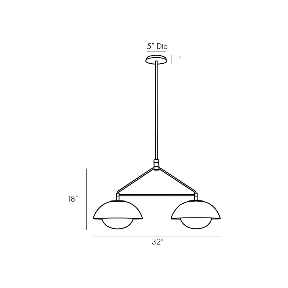 Solenne Linear Pendant - Black