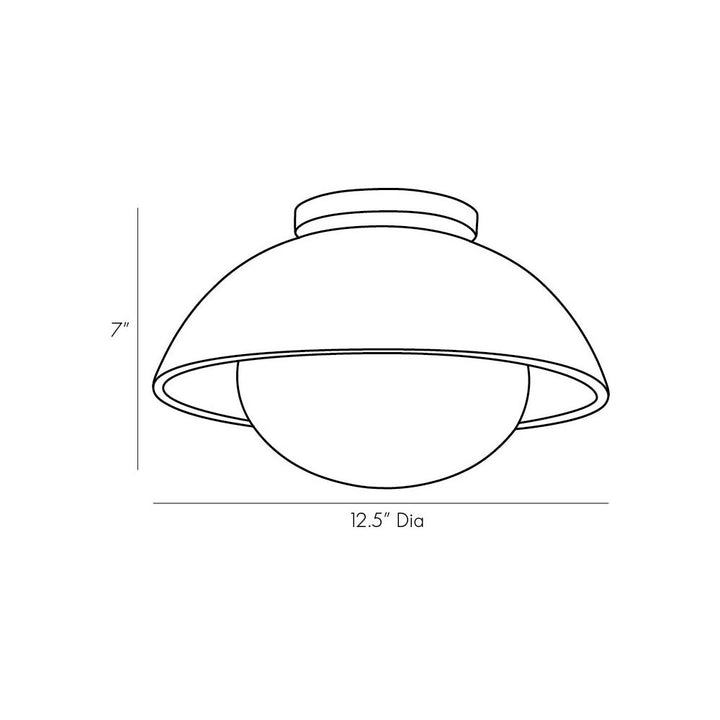 Solenne Small Flush Mount - Black