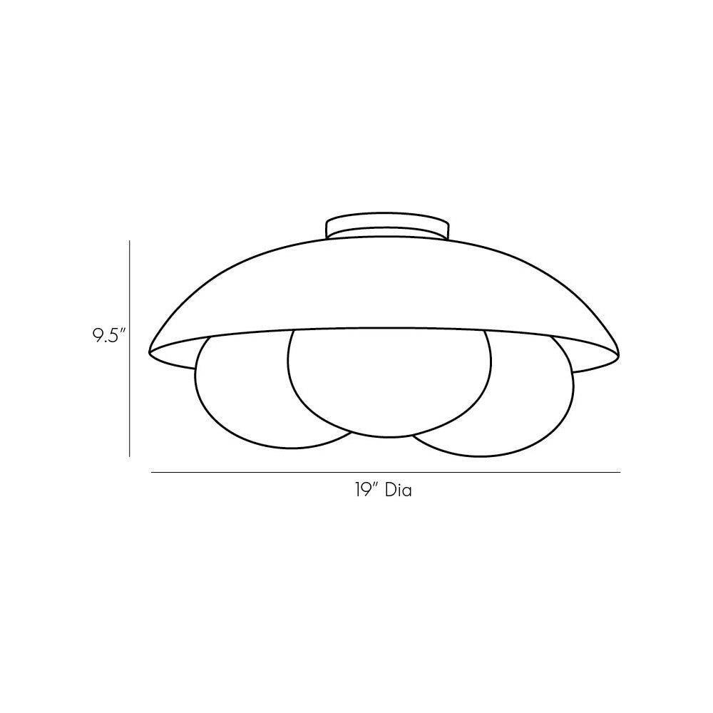 Solenne Large Flush Mount - Black