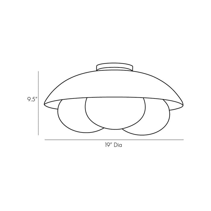 Solenne Large Flush Mount - Black