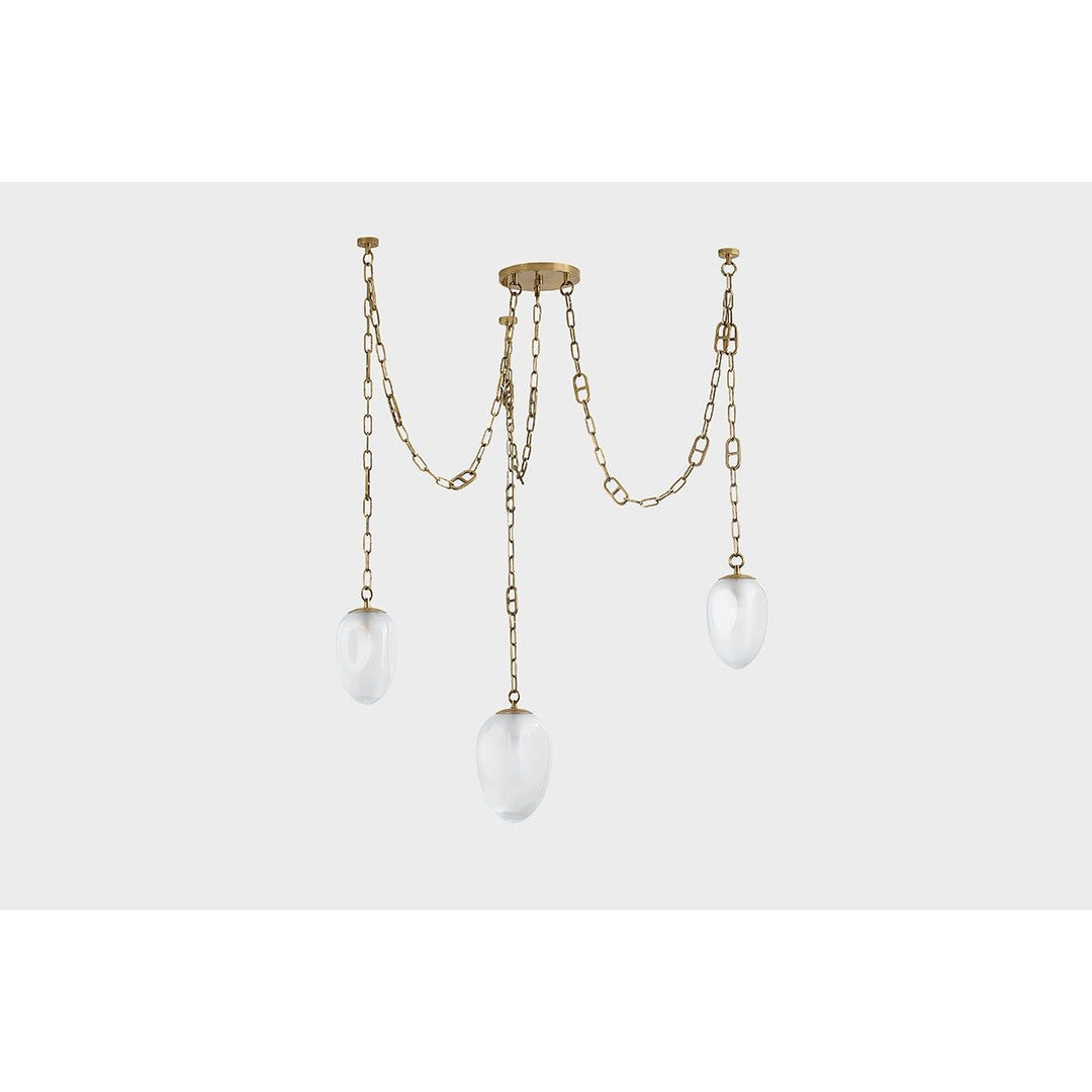 Daith Chandelier - Vintage Brass 3 Lights