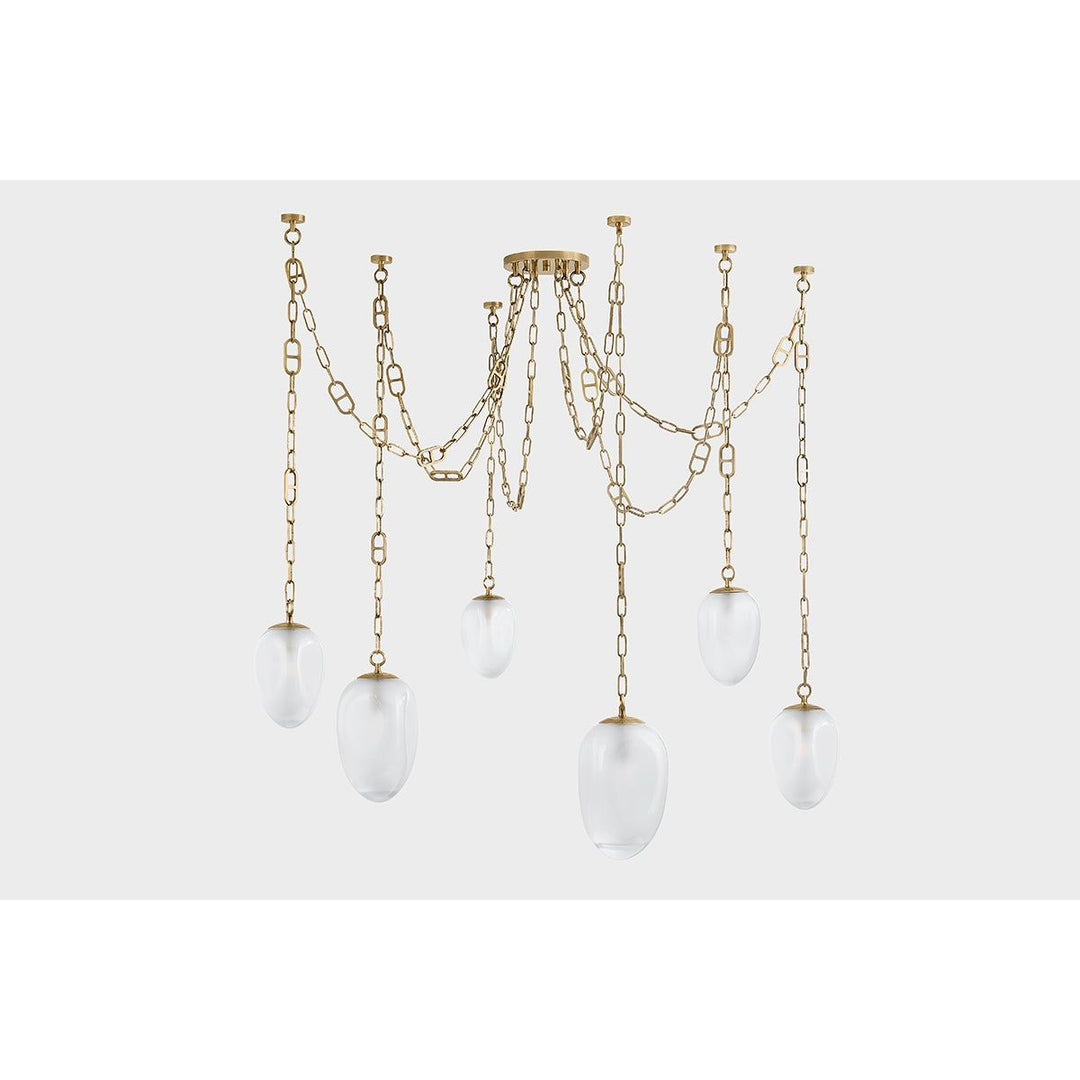 Daith Chandelier - Vintage Brass 6 Lights