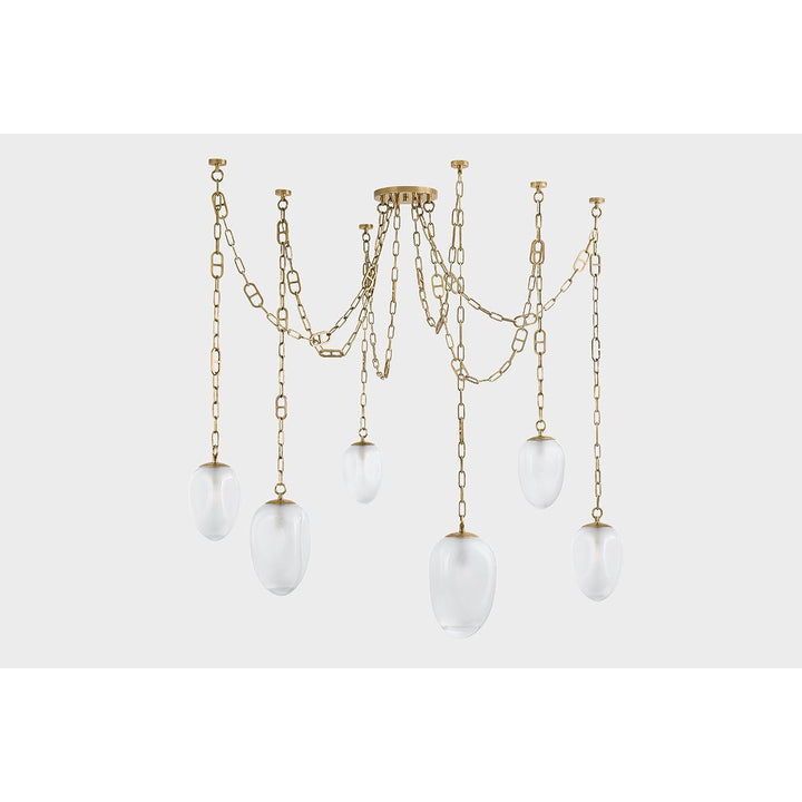 Daith Chandelier - Vintage Brass 6 Lights