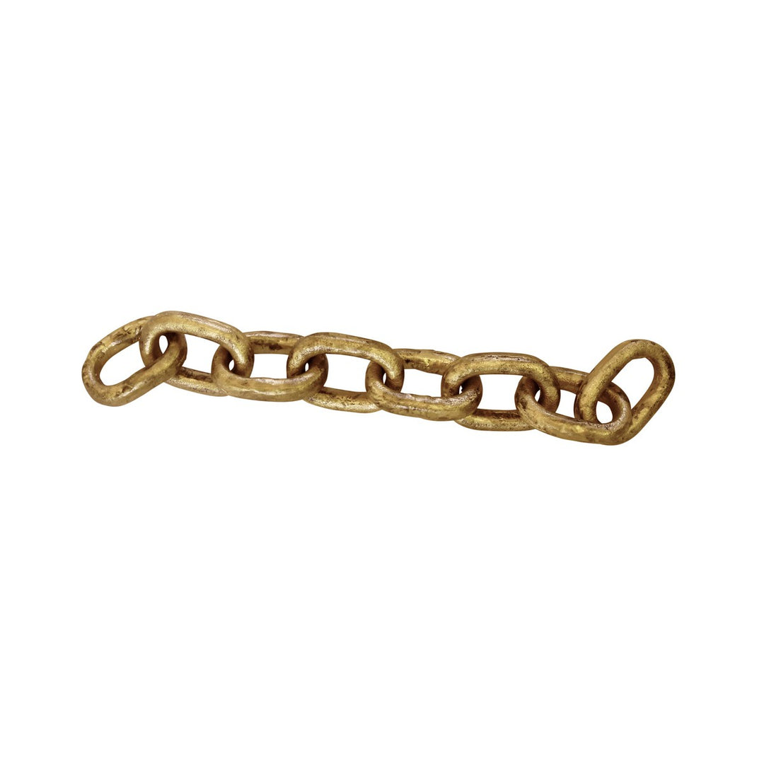 Dax - Aluminum Metal Chain Link Object In Textured Brass Finish