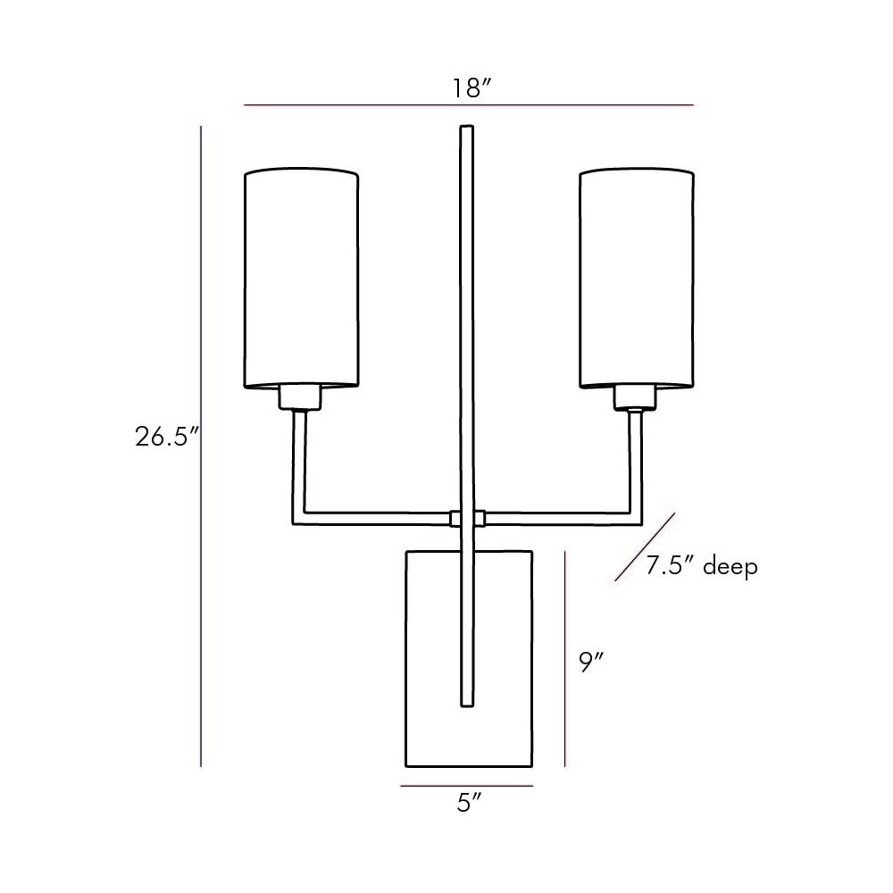 Grant Sconce - Black