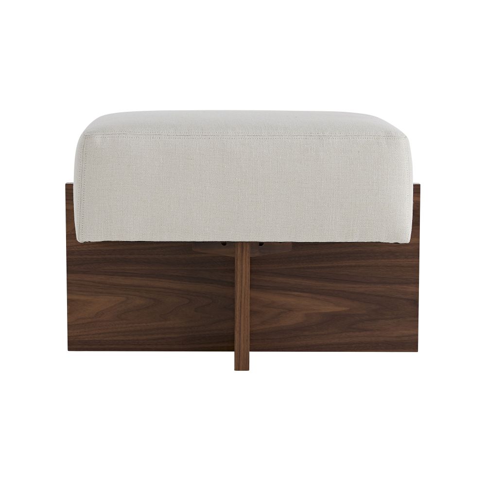 Stools & Ottomans Louie Ottoman Bone Linen - Brown