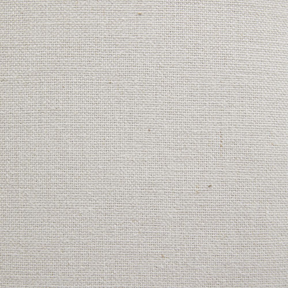 Louie Ottoman Bone Linen - Brown