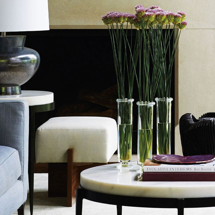 Stools & Ottomans Louie Ottoman Bone Linen - Brown