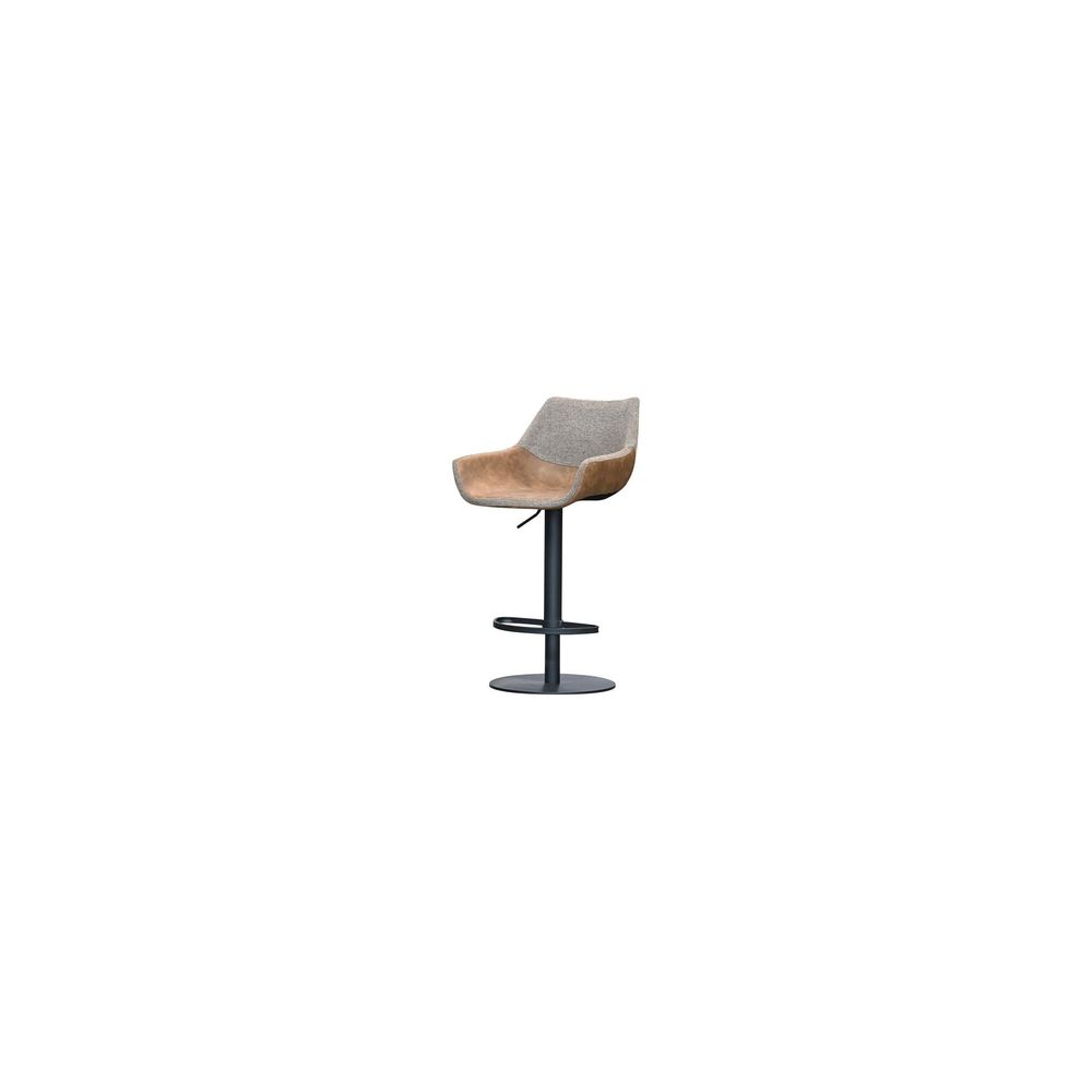 Bar & Counter Stools Colt Hydraulic Bar Stool Brown Leatherette Black Powder Coated Base, 1/Box