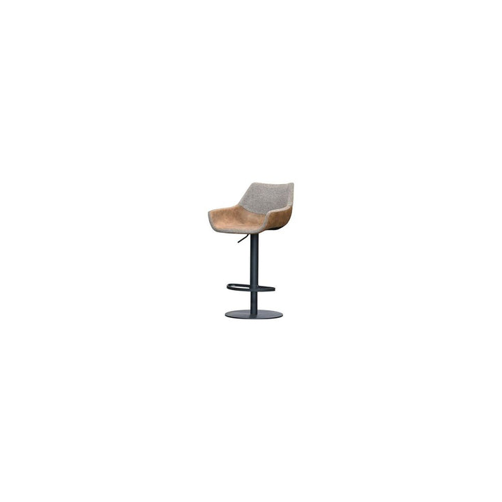 Bar & Counter Stools Colt Hydraulic Bar Stool Brown Leatherette Black Powder Coated Base, 1/Box