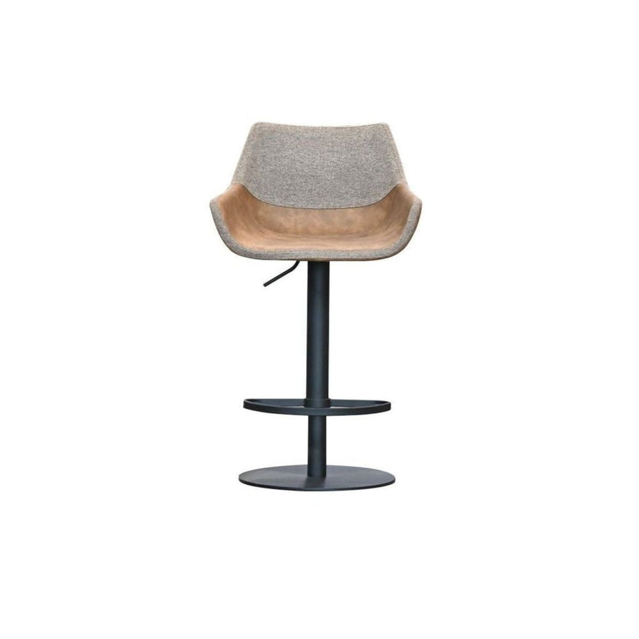 Bar & Counter Stools Colt Hydraulic Bar Stool Brown Leatherette Black Powder Coated Base, 1/Box