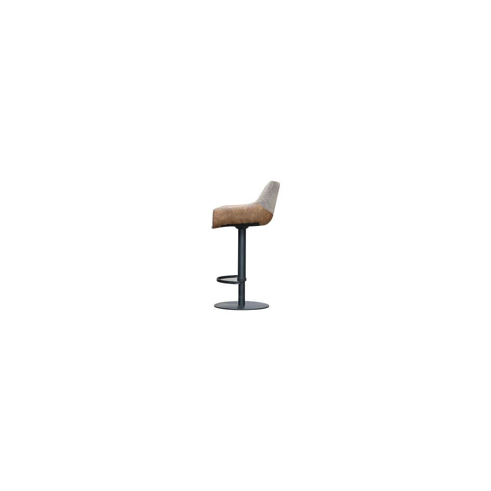 Bar & Counter Stools Colt Hydraulic Bar Stool Brown Leatherette Black Powder Coated Base, 1/Box