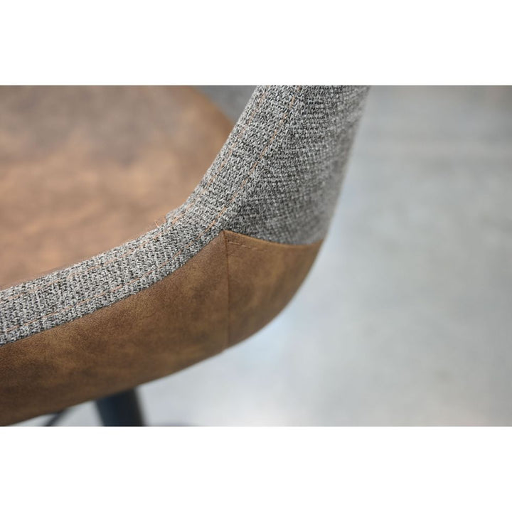 Bar & Counter Stools Colt Hydraulic Bar Stool Brown Leatherette Black Powder Coated Base, 1/Box