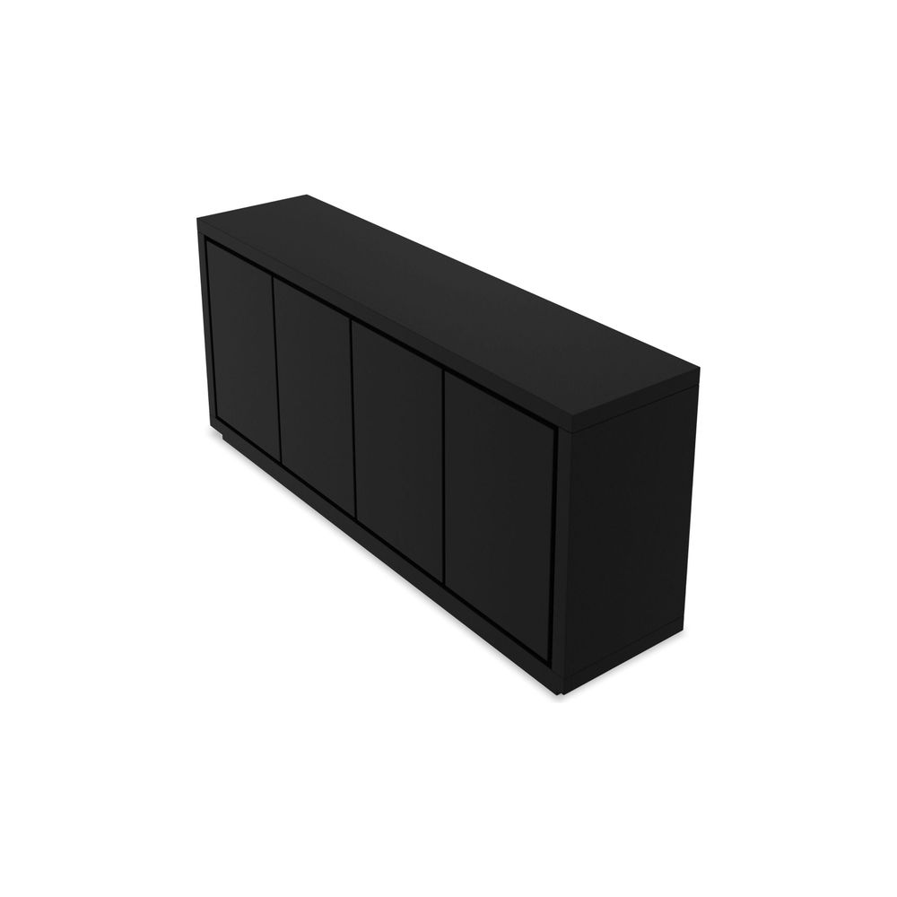 Sideboards & Credenzas Maze Buffet Black Matte Textured, 4-Door