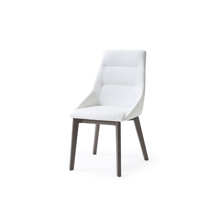 Siena Dining Chair-Whiteline Modern Living-WHITELINE-DC1420-GRY/WHT-Dining ChairsWhite-3-France and Son