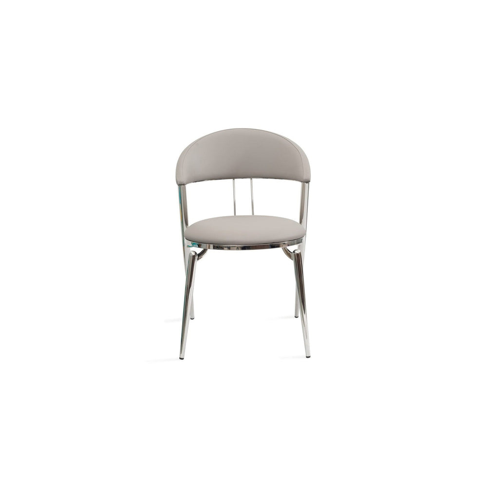 Geneva Dining Chair-Whiteline Modern Living-WHITELINE-DC1640-GRY-Dining Chairs-2-France and Son
