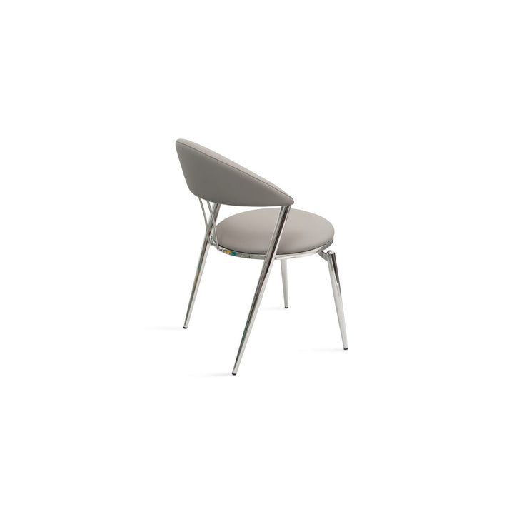 Geneva Dining Chair-Whiteline Modern Living-WHITELINE-DC1640-GRY-Dining Chairs-3-France and Son