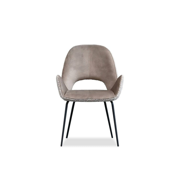Dining Chairs Dolce Dining Chair Cool Taupe Fabric Black Powder Coated Steel Base , 1/Box