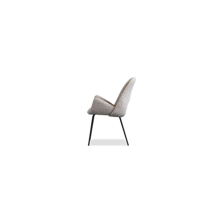 Dining Chairs Dolce Dining Chair Cool Taupe Fabric Black Powder Coated Steel Base , 1/Box