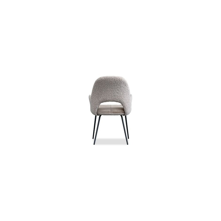Dolce Dining Chair Cool Taupe Fabric Black Powder Coated Steel Base , 1/Box