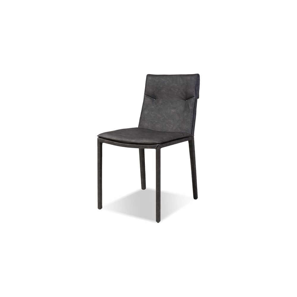 Dining Chairs Harris Dining Chair Vintage Grey Leatherette Low Back